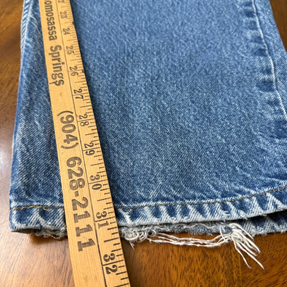 Carhartt B113DST Mens Relaxed Fit Work Jeans Light Wash Blue 44x32* Distressed - Picture 7 of 7